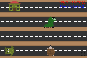 Simple 2 player frogger