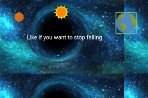 Falling through space